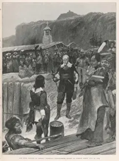 Samuel De Champlain Biography Stampe: Champlain Surrenders