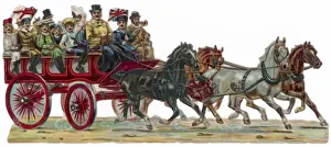 Edwardian Era Transportation Stampe: Charabanc Excursion