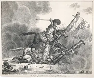 British Cavalry Charge Stampe: Charging the Enemy