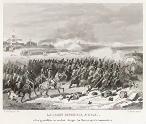 Battle Of Eylau Stampe: Charging at Eylau