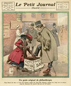 Vintage London Street Scenes Stampe: Charity Bootblacks