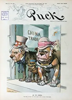 Uncle Sam Illustration Stampe: As to China