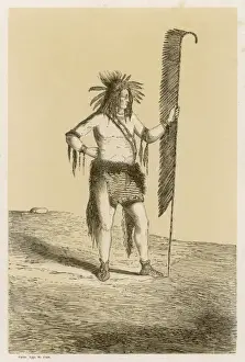 19th Century Native Americans Stampe: Chippeway Warrior