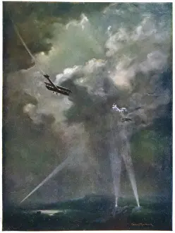 World War I Aviation Art Stampe: CIRCA 1918