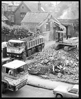 Historical Construction Sites Stampe: Clearing Rubble
