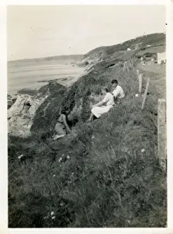 Historical Cornwall Images Stampe: The Cliffs, Hemmick Beach, Cornwall