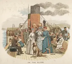 Clyde River Scotland Stampe: Clyde Excursionists
