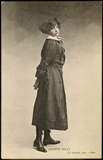 French Literary Figures Stampe: Colette / Postcard 1908