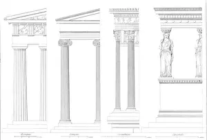 Stampe di Ordini classici greci Architettura Greca Stampe: Colonne/Classico