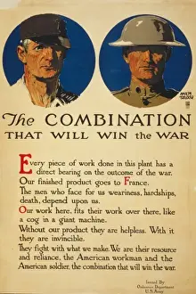 WWI Patriotic Posters Stampe: The combination that will win the war