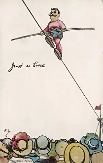 Circus Entertainment History Stampe: Comic Tightrope Walker