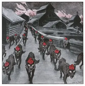 Soviet Era Posters Stampe: Communist Wolf Pack