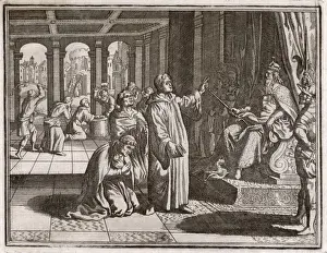 Byzantine Empire History Stampe: Constans and Priests
