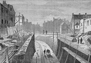 London Underground Construction Stampe: Constructing Underground