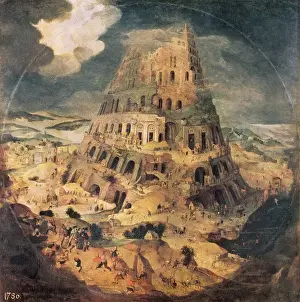 Tower Of Babel Art Stampe: Construction of the Tower of Babel