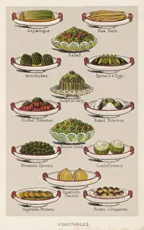 Steamed Vegetables Stampe: Cooked Vegetables