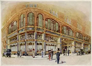 Harrods London Stampe: Corner View of Harrods