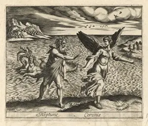Ancient Greek Gods And Goddesses Stampe: Coronis (Crow)