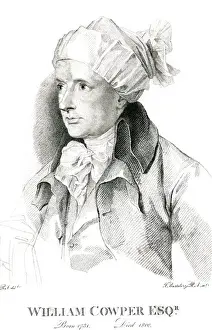 English Literature Historical Figures Stampe: Cowper / Bartolozzi