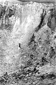 Somme Offensive Stampe: The crater of an exploded mine