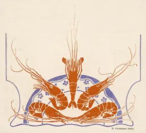 Crustacean Dishes Stampe: Crayfish Display