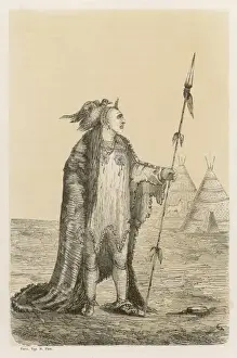 Indigenous Peoples Art Stampe: CROW CHIEF