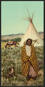 Nostalgic Views Of The Past Stampe: A Crow indian