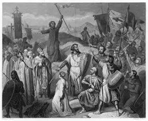Middle Eastern Conflict Art Stampe: Crusaders Take Jerusalem