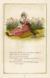 Nursery Rhyme Art Stampe: Curly Locks 2