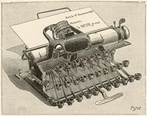 Vintage Typewriters Stampe: Dactyle Typewriter / 1896