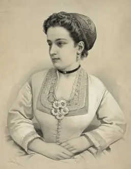 Elegant Young Woman Image Stampe: Daisy