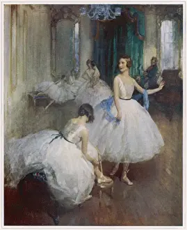 Early 20th Century Dance History Stampe: The Dancing Lesson by W. E. Webster