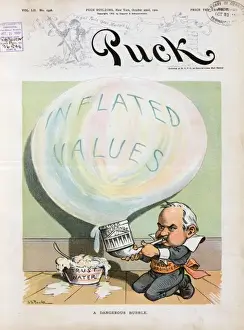 Puck Magazine Illustrations Online Stampe: A dangerous bubble