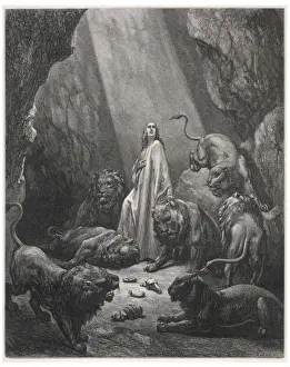 Daniel In The Lions Den Stampe: Daniel in Den (Dore)