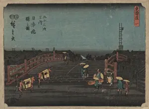 Woodblock Art Japan Stampe: Dawn at Nihonbashi