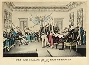 Declaration Of Independence Signing Stampe: The Declaration of Independence