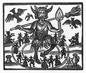 Historical Paranormal Images Stampe: Devil at Sabbat