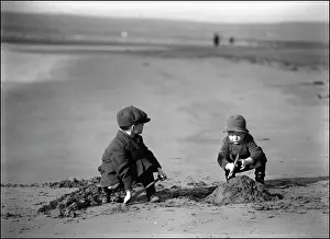 Devon Beach Scene Stampe: A Devon beach scene