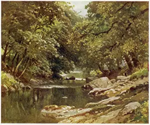 Devon Countryside Images Stampe: Devon / Tavy River 1909