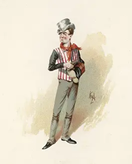 Stampe di Sam Weller - Il servo di Mr Pickwick che consiglia il suo padrone con saggezza cockney Charles Dickens Stampe: Biblioteca delle avventure di Dickens, I Parcheggiati