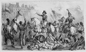 Revolutionary War Scenes Stampe: Directing the Fighting