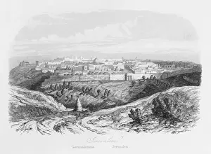 Jerusalem Cityscape Stampe: Distant view of Jerusalem