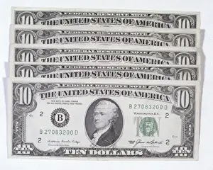 American Currency Stampe: Ten Dollar Notes