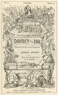 Victorian Era Book Illustrations Stampe: Dombey & Son / Wrapper