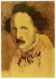 Stampe di Gaetano Donizetti compositore italiano dell'opera Opera Stampe: Donizetti e Induno