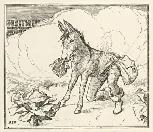 Fantasy Animal Illustrations Stampe: The Donkey Cabbage