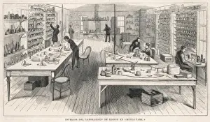 Thomas Edison Laboratory Stampe: Edisons Workshop