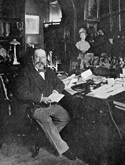 World War I Diplomacy Stampe: Edward VII in his study