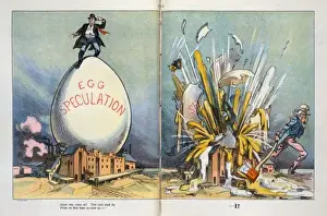 Puck Magazine Illustrations Stampe: Egg speculation