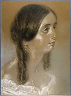Victorian Writer Portrait Stampe: Emily Bronte